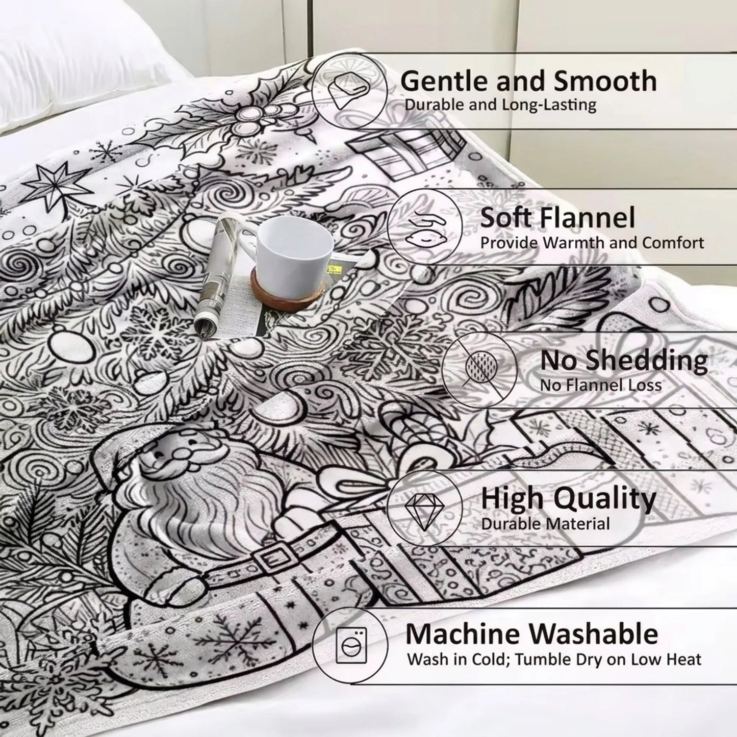 FestiveColor Drawable Christmas Blanket